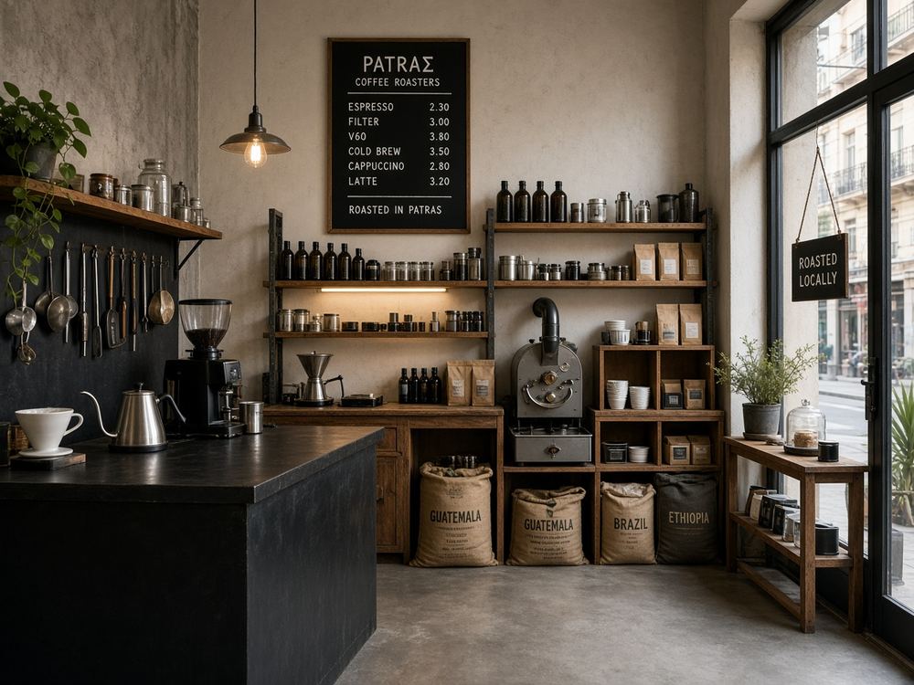 About the Coffee shop / small specialty roastery studio at Roastery Golden Comet