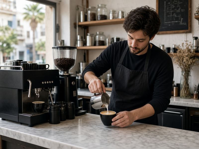Espresso bar at Roastery Golden Comet